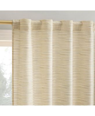 Lenora Space Dyed Textured Semi-Sheer Back Tab Curtain Panel