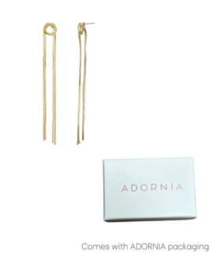 Gold Plated Slinky Rope Chain Sweeper Earrings