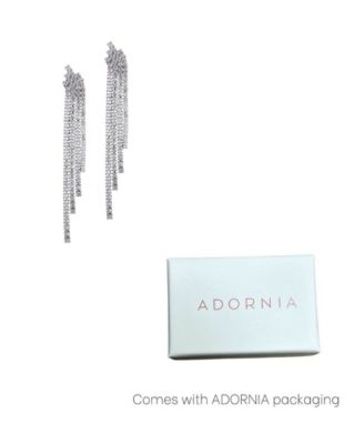 Silver Plated Crystal Cascade Sweeper Earrings