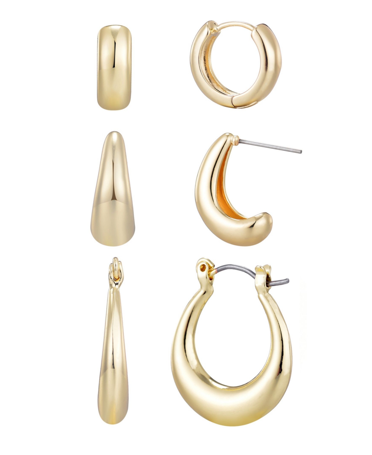 Adornia Gold Hoop Earrings Set