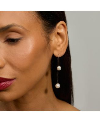 Double Pearl Earrings