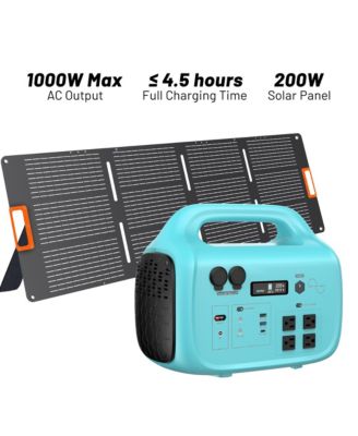 Portable Power Station with 200W Foldable Solar Panel