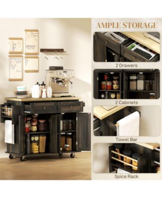 Stylish Kitchen Storage Cabinet with Multiple Shelves for Kitchen and Dining Room