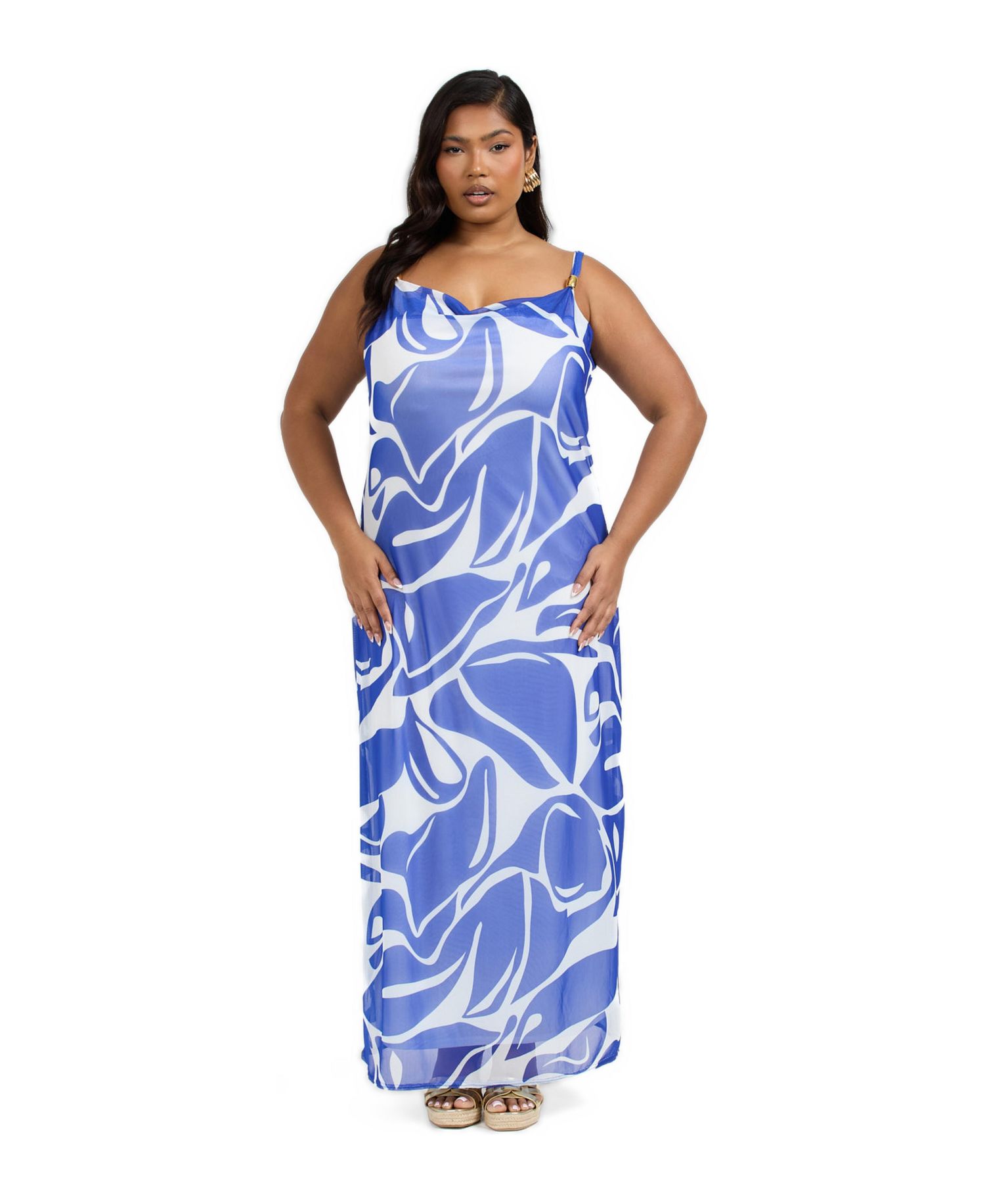 Women's Elegant Patterned Maxi Dress