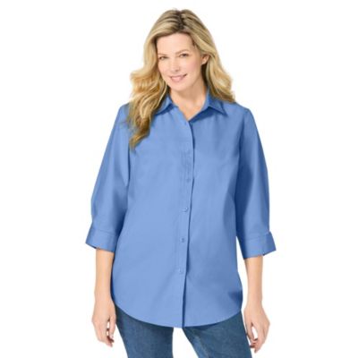 Plus Size Within Perfect Three Quarter Sleeve Shirt