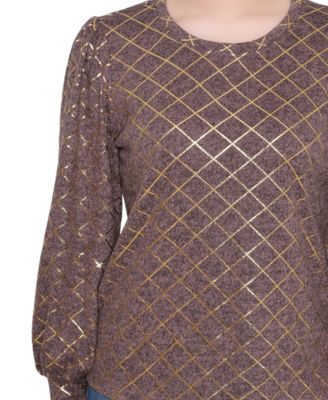 Petite Bishop Sleeve Pullover Top