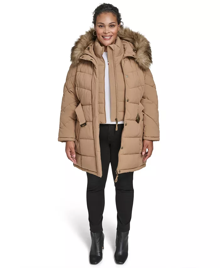 Plus Size Hooded Puffer Coat - thumbnail 10