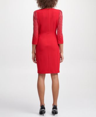 Women's Bling Sleeve Sheath Dress