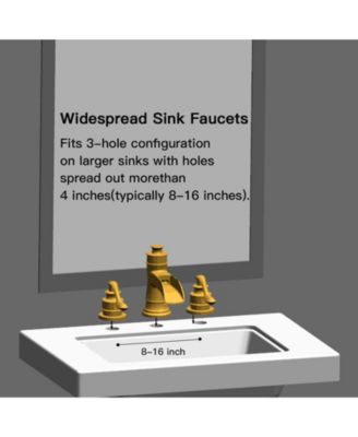 8 in. Widespread Double Handle Bathroom Faucet With Pop-up Drain Assembly