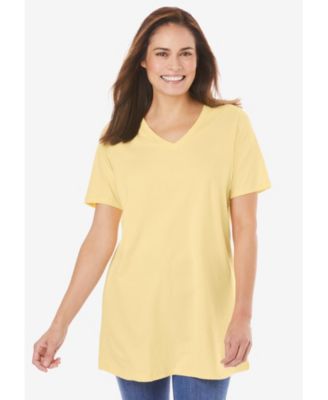 Plus Size Within Perfect Short-Sleeve V-Neck Tunic Top