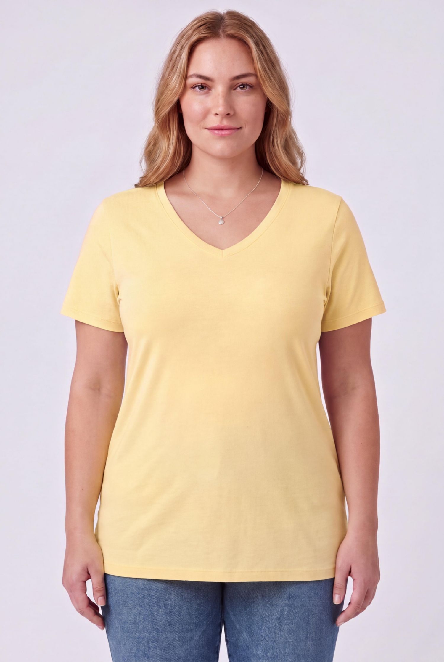 Women's Within Perfect Short-Sleeve V-Neck Tunic Top