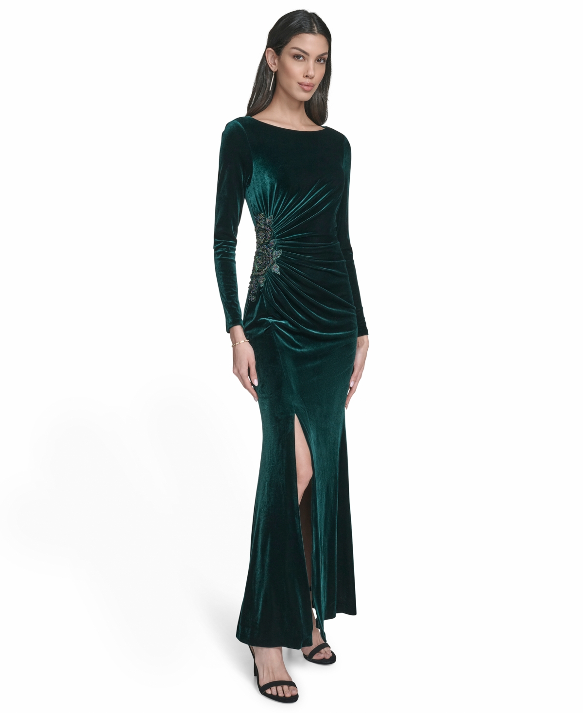 Eliza J Women's Side Ruched Sleeve Gown
