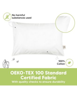 1pk Toddler Pillow, Soft Organic Cotton Toddler Pillows for Sleeping, 13X18 Kids Pillow