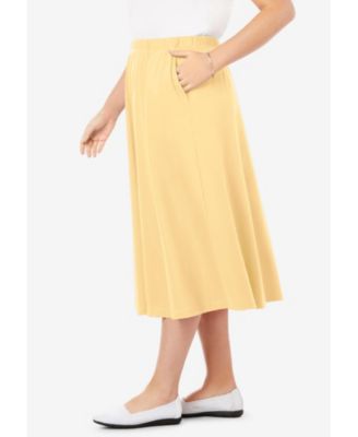 Women's Plus Size 7-Day Knit A-Line Skirt