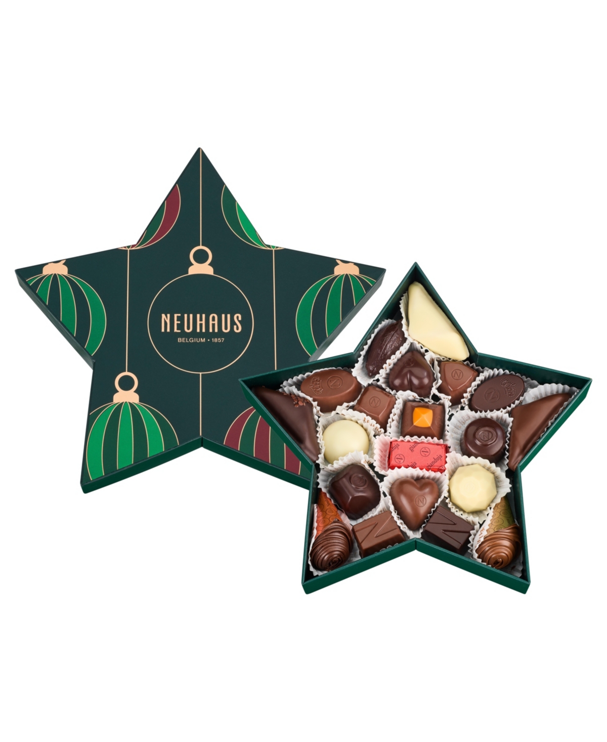 Neuhaus Holiday Assorted Chocolate Star Box, 20 Pieces