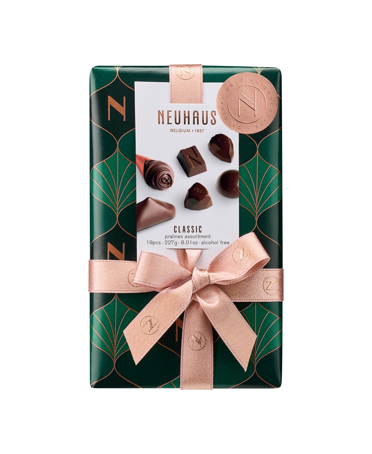 Neuhaus Holiday Ballotin 1/2 lb Assorted Dark Chocolate, 19 Pieces