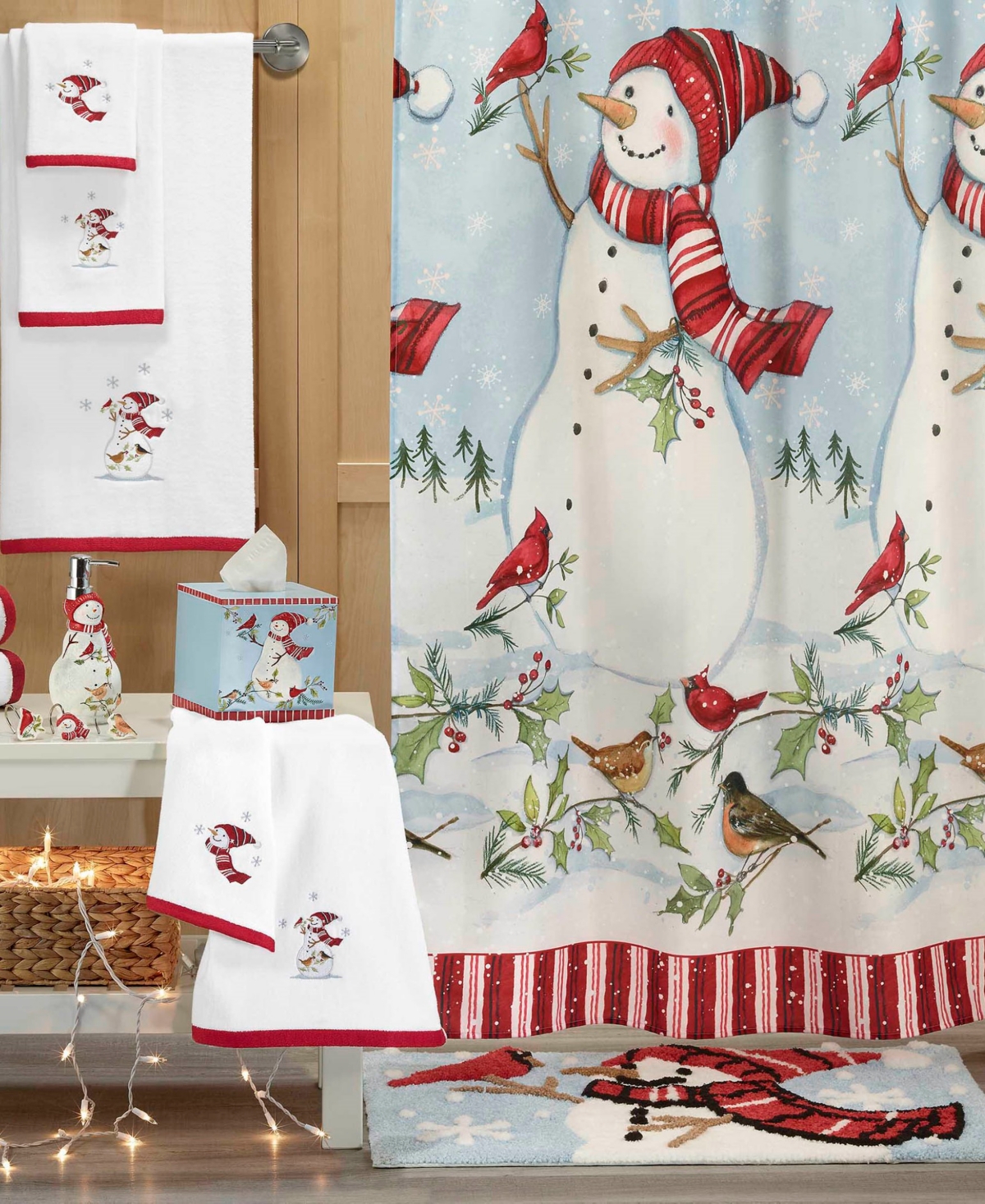 Holiday Cheer Cotton 2-Pc. Hand Towel Set, 28" x 16"