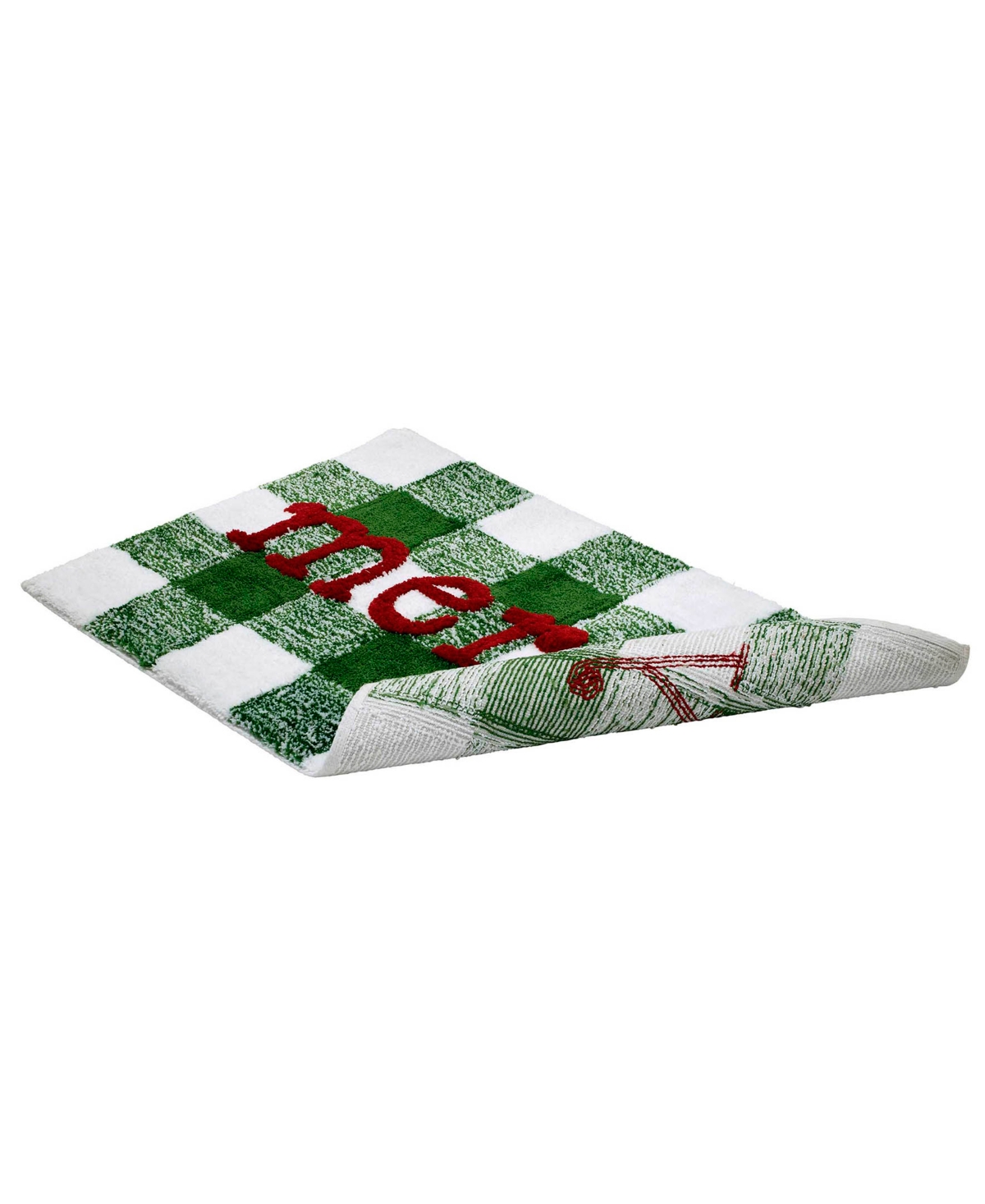 Avanti Merry Plaid Polyester Bath Rug, 20" X 32" In Green