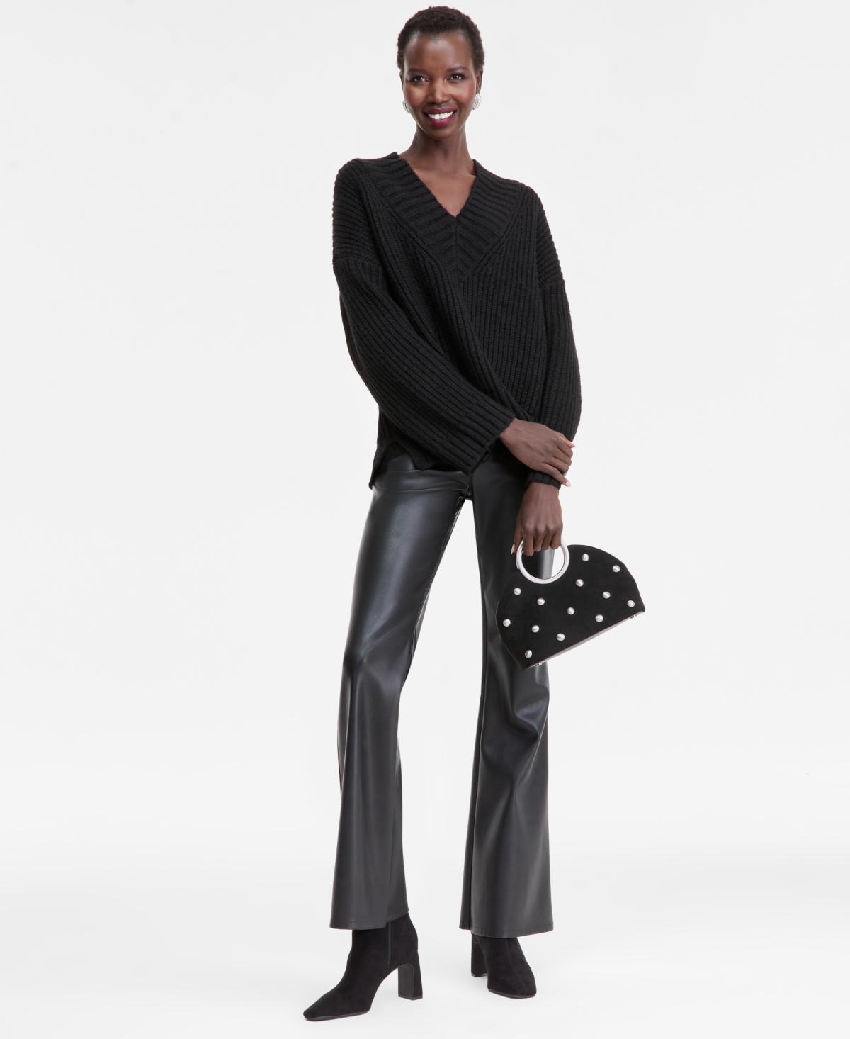 I.n.c. International Concepts Women's Oversized Ribbed Sweater, Macy's Exclusive
