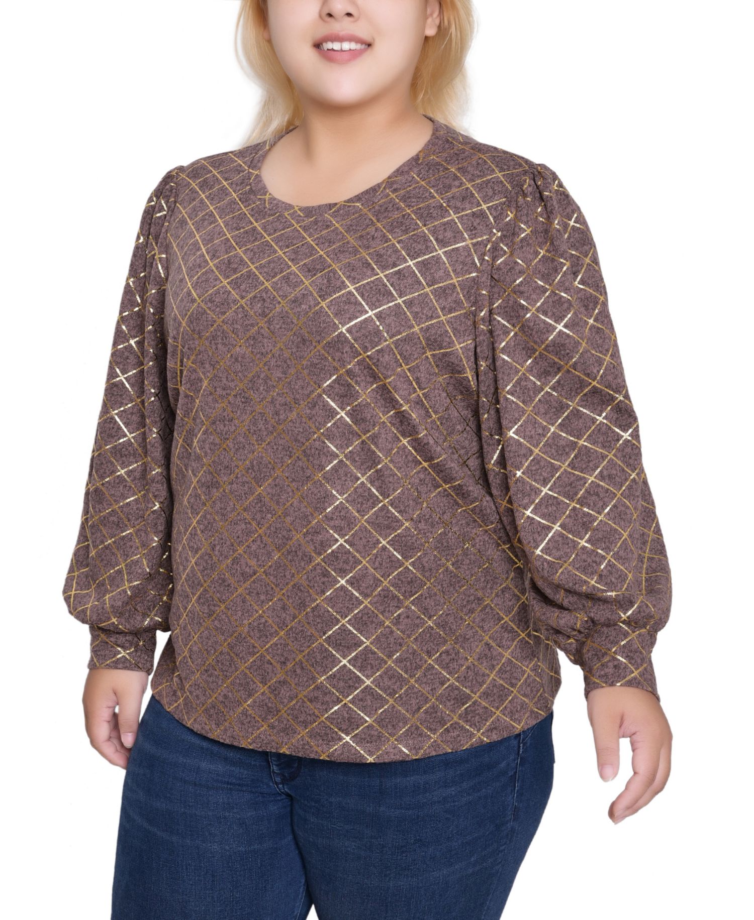 Petite Bishop Sleeve Pullover Top