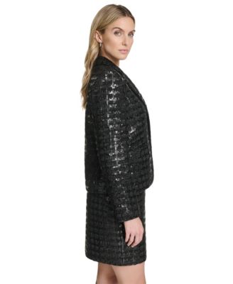 Women's Sequin One-Button Jacket