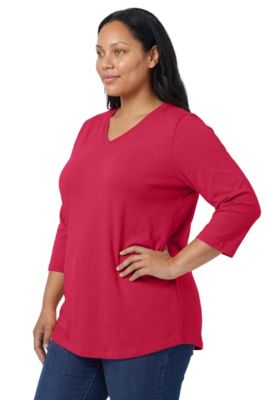 Women's Within Perfect Three-Quarter Sleeve V-Neck Tee