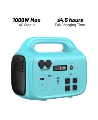 1000W Portable Power Station 1024Wh Solar Generator with AC & USB-C PD
