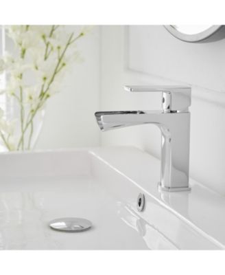 Drip-Free Waterfall Low-Arc Single Handle Modern Bathroom Sink Faucet with Drain Assembly