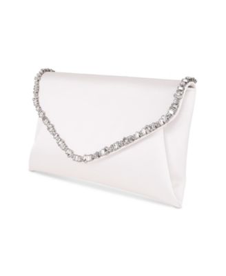 Woman's Mika Elegant Satin Envelope with Crystal Necklace