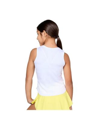 Girls UV White Tennis Tank Top - White / XXS