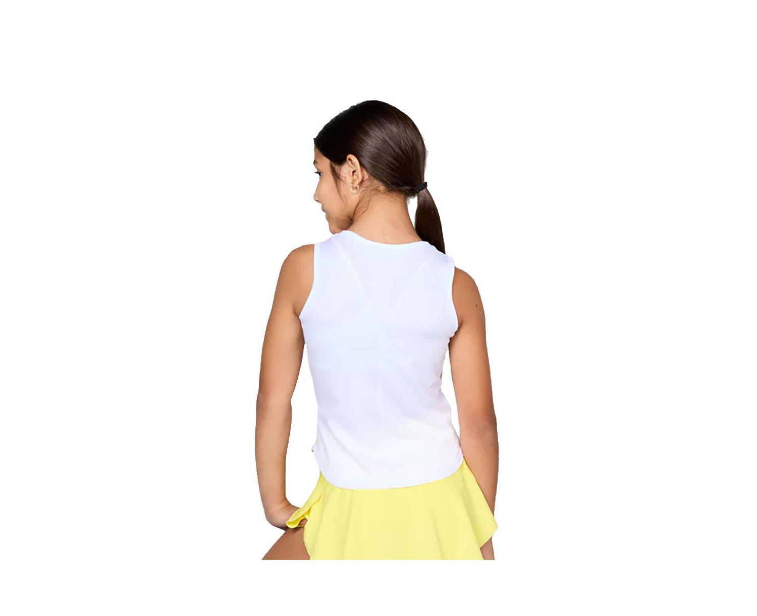 Girls UV White Tennis Tank Top - White / XXS