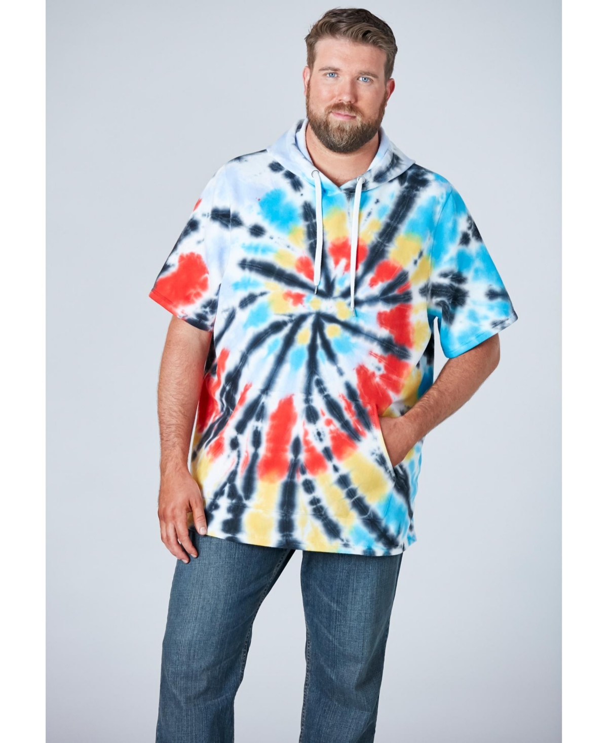 Liberty Blues by KingSize Men's Big & Tall Short-Sleeve Hoodie