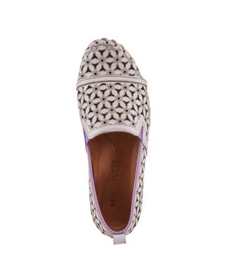 Flowerflow Laser-Cut Leather Loafer with Floral Detailing and Flexible Sole