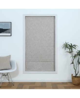 Belmar Washable Cordless Roman Shades,Double Tone Color Jacquard Textured Woven