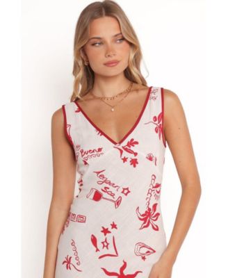 Women's Fleur Mini Dress - Red