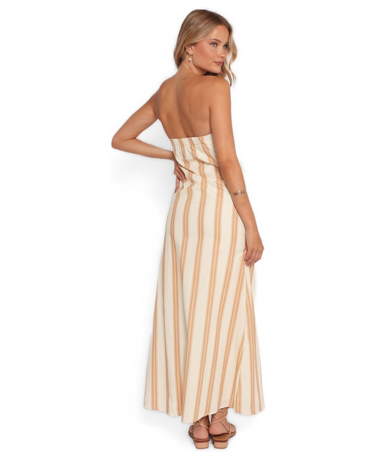 Women's Luisa Midi Dress - Brown Stripe