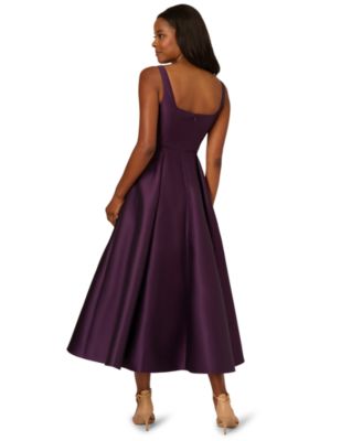 Petite Square-Neck Sleeveless Midi Dress