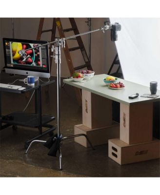 40" Master C-Stand with Sliding Leg Kit with Camera Mounting Plate and 10 lbs Weight Bag