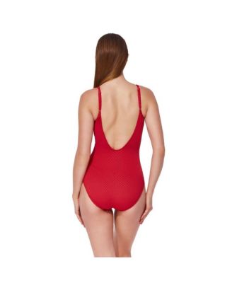 Women's St. Tropez U Wire Textured One Piece