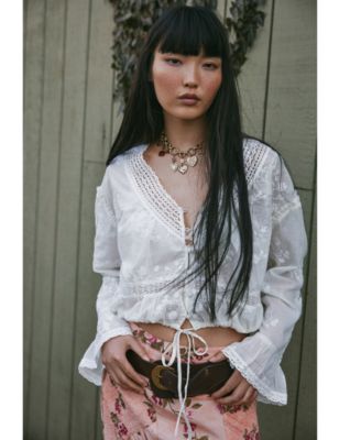 Sweet Love Bell Sleeves Blouse