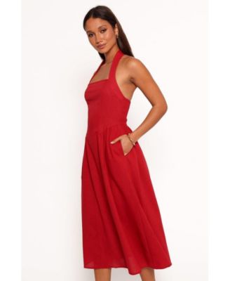 Women's Ramona Halterneck Midi Dress - Red