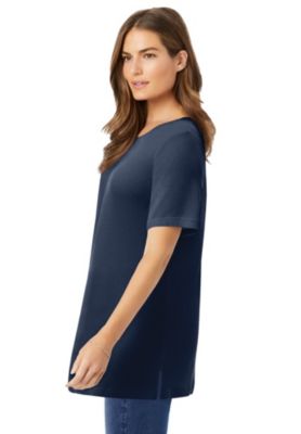 Women's Within Waffle Thermal Satin Trim Tee