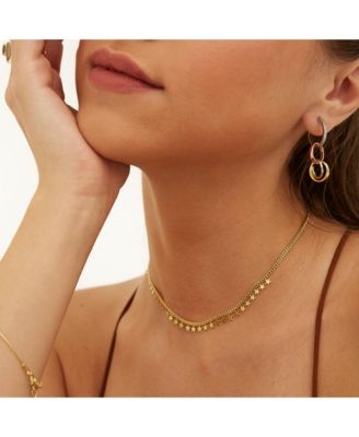 Multiple Star Sterling Silver Station Necklace