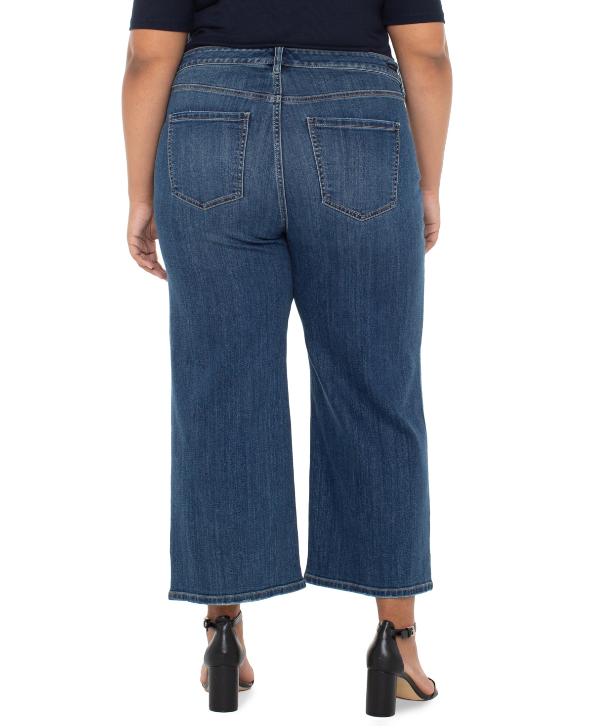 Liverpool Los Angeles Plus High Rise Cropped Wide Leg Jeans