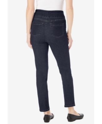 Women's Within Tall Flex-Fit Pull-On Straight-Leg Gap-Free Stretch Denim Jeans