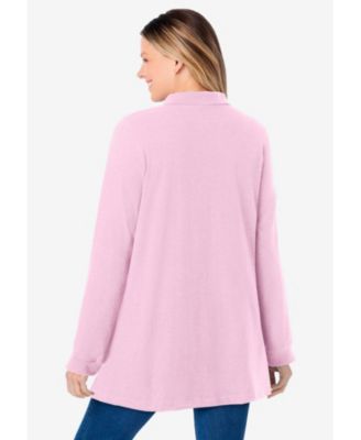 Women's Plus Size Long-Sleeve Polo Shirt