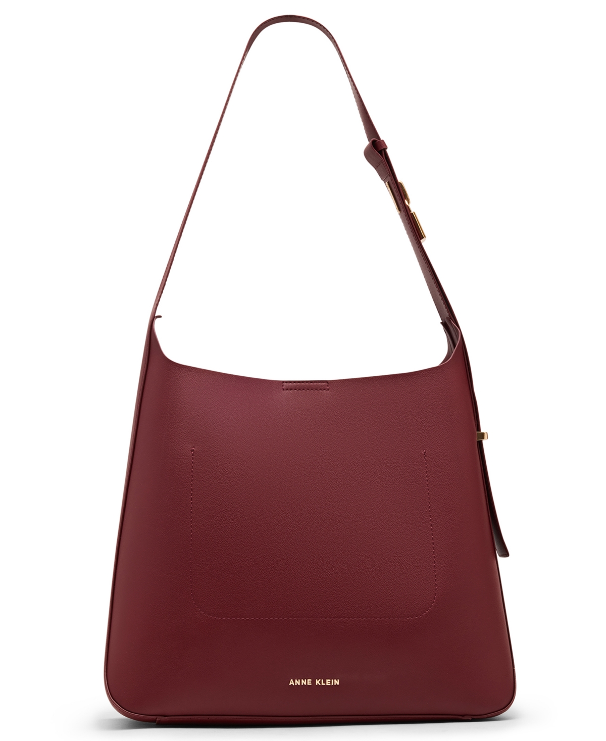 Anne Klein Medium Hobo Tote Bag In Burgundy