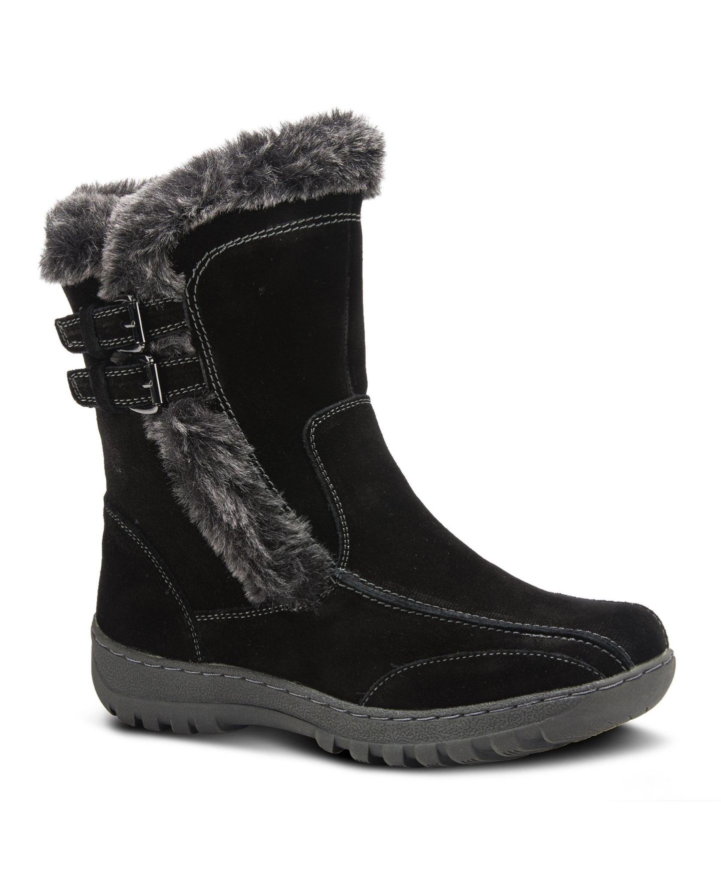 Женские ботинки Spring Step Achieve Mid-Shaft Boot with Faux Fur Lining, цвет: Чёрный — фото 1