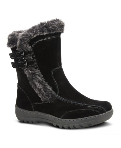 Женские ботинки Spring Step Achieve Mid-Shaft Boot with Faux Fur Lining, цвет: Чёрный