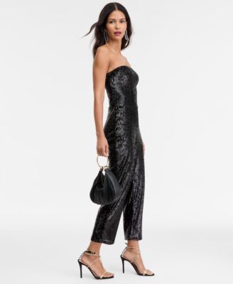 Women's Sequin Strapless Jumpsuit, Macy's Exclusive